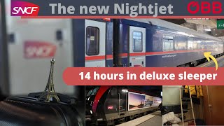 Nightjet Paris to Vienna  14 h in a double deluxe sleeper  ÖBB  SNCF night train NJ 468 NJ 469 [upl. by Aninahs]