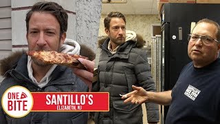 Barstool Pizza Review  Santillos ElizabethNJ Bonus Old School Italian Pizza Maker [upl. by Cestar]