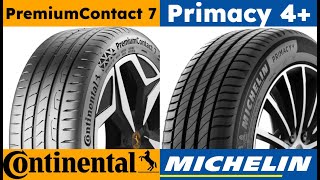 Continental PremiumContact 7 vs Michelin Primacy 4 [upl. by Ayatnohs715]