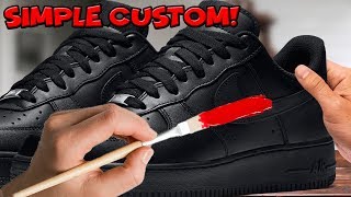 EASY Custom BLACK AIR FORCE 1s [upl. by Anitsugua]