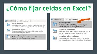 ¿Cómo fijar celdas en Excel Te explicamos la opción de inmovilizar paneles [upl. by Norb]