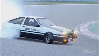 GT7 AE86でドリフト練習中2 [upl. by Eecart472]