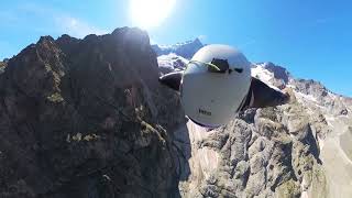 Dent Zsigmondy Base jump wingsuit  France [upl. by Lakym193]