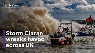 Storm Ciaran Damage across parts of southern England and the Channel Islands [upl. by Akem]