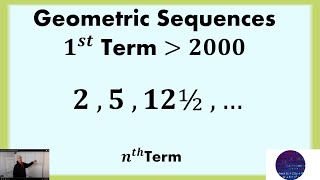 Term in a Geometric Sequence Greater Than [upl. by Pirri]