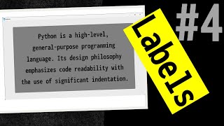 Labels  Python CustomTkinter Modern GUI Development 4 [upl. by Anik]