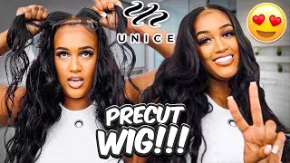 NO MORE CUTTING Lace Precut Lace and Glueless Wear amp GoEasy Beginner Wig Ft UNice Hair [upl. by Mailiw]