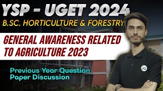 YSP UGET PYQ Discussion  YSP UGET Exam important Questions  Inspiring Agricon [upl. by Ahsrav]