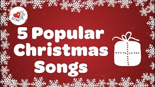 Top 5 Christmas Songs and Carols with Lyrics 🎅 [upl. by Enomaj392]