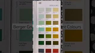 Berger exterior paint chart Berger Paints Greens and lime colours  Part 1 [upl. by Attenyl]