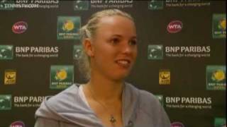 Interview with 2011 BNP Paribas Open Champion Caroline Wozniacki after beating Marion Bartoli [upl. by Farrow287]