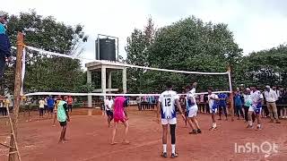 volleyball 🏐 match junior college Sagara nikhil team vs avinahalli [upl. by Ssalguod]