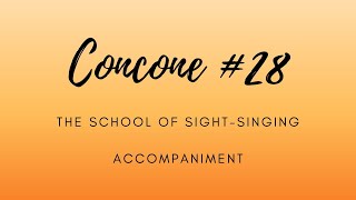 Concone 28 Accompaniment [upl. by Ingvar]