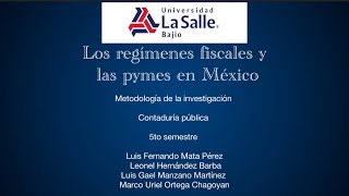 Los regímenes fiscales y las pymes en México [upl. by Vardon993]