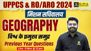 Geography for UPPCS amp ROARO 2024  Important Oceans Of World  Geography PYQs 6  By Vaibhav Sir [upl. by Yance]