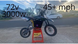 72v 3000w Modded Razor MX650 Electric Pit Bike [upl. by Innavoij]