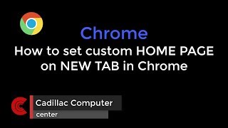 How to set NEW TAB custom homepage in CHROME browser [upl. by Spiegel63]