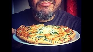 Asmr 466 Spinach White Pizza [upl. by Haliak836]