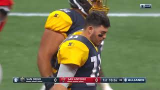 Shaan Washington Huge Hit on Mike Bercovici  AAF Highlights [upl. by Shanda34]