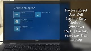 Factory Reset Any Dell Laptop Easy Method  Windows 1011  Factory reset Dell Laptop stepbystep [upl. by Kowatch]