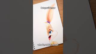 Drawing Lola Bunny 💃 from Looney Tunes with Colored Pencils vs somebody else Part 1 [upl. by Bernat]