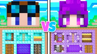 FILLE vs GARCON Bunker SECRET sur MINECRAFT [upl. by Margeaux]