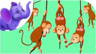 Five Little Monkeys  Nursery Rhyme amp Karaoke Version [upl. by Yelahs]