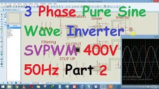 3 Phase Pure Sine Wave Inverter SVPWM 400V 50Hz Part 2 [upl. by Witte305]