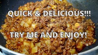 Ground Beef With Potatoes youtube subscribe cooking [upl. by Anayi]