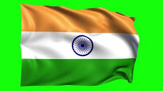 India Flag Green Screen Free Footage 4 Diffrent Style [upl. by Sined]