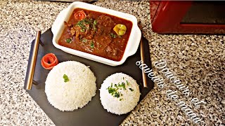 la meilleure recette de sauce tomate africaine au poulet et riz blanc  Cuisine ivoirienne [upl. by Jolie]