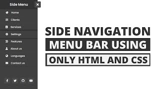 How to Create Side Navigation Bar in HTML and CSS [upl. by Odella]