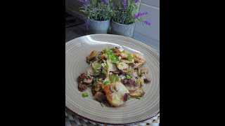 AARDAPPEL SCHOTEL MET CHAMPIGNONS [upl. by Bobbee]