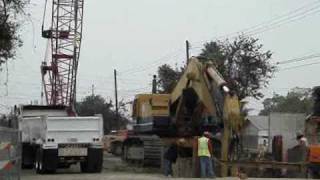 KOMATSU PC1000 digging a DEEP trench [upl. by Asiuol920]