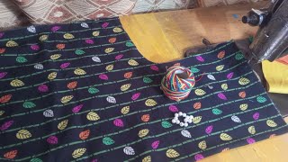 round V cut gala single patti thread colourfull box with purls cutting and stitching [upl. by Aniteb]