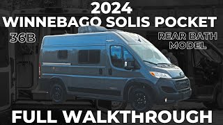 2024 Winnebago Solis Pocket 36B Class B RV  NEW MODEL with REAR BATH FULL WALKTHROUGH [upl. by Niltyak]