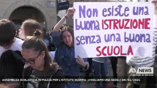 ASSEMBLEA SCOLASTCIA IN PIAZZA PER LISTITUTO SCARPA «VOGLIAMO UNA SEDE»  06042024 [upl. by Zehc]