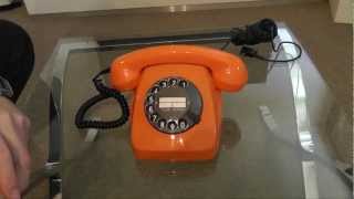 Wählscheibentelefon 1970 Orange  Telefonieren wie ein Chef [upl. by Monda]