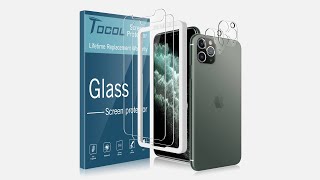 TOCOL iPhone screen protector and Camera Lens Protector Installation Video [upl. by Hsemar]