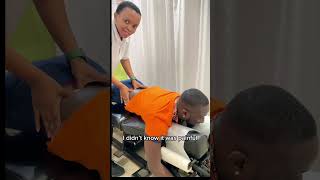 His first Chiro adjustment in Ghana🇬🇭chiropractic adjustmentchiropractoringhanabackpainrelief [upl. by Dobb]