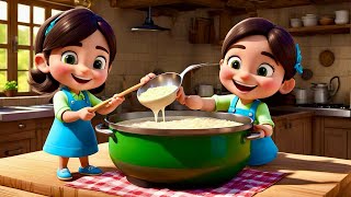 Pease Porridge Hot  Nursery Rhymes amp Kids Songsquot [upl. by Eeralih]