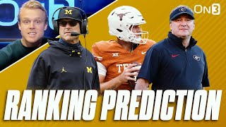 PREDICTING NEW College Football Playoff Rankings After Rivalry Week  Georgia Michigan FSU Texas [upl. by Henigman]