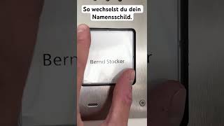 Siedle Compact Namensschild wechseln siedle namensschild lifehack klingel [upl. by Ita]