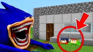 SHIN SONIC MUTANTE VS CASA 100 SECRETA NO MINECRAFT [upl. by Dominica119]