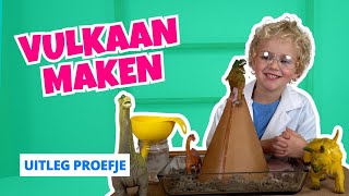 Vulkaan Maken met Bakpoeder en Azijn  Leuke Proefjes voor Kleuters en Kinderen in de Klas [upl. by Bruner866]