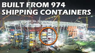 Building a MODULAR STADIUM  FIFA World Cup Qatar 2022  CINEMATIC TIMELAPSE 4K  Stadium 974 [upl. by Andria]