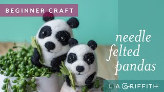 How to Make a Cute Felted Panda [upl. by Holladay]