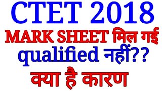 ctet 2018 exam result latest update ctet 2018 marksheet latest news [upl. by Erodisi]