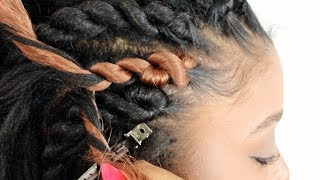 How To Senegalese Twist Cornrows FOR BEGINNERS Step By Step [upl. by Ayar]