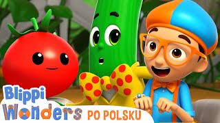 Owoce i Warzywa  Blippi chce wiedzieć  Nauka i zabawa dla dzieci  Blippi po polsku [upl. by Gombosi]